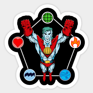 Captain planet classic Sticker